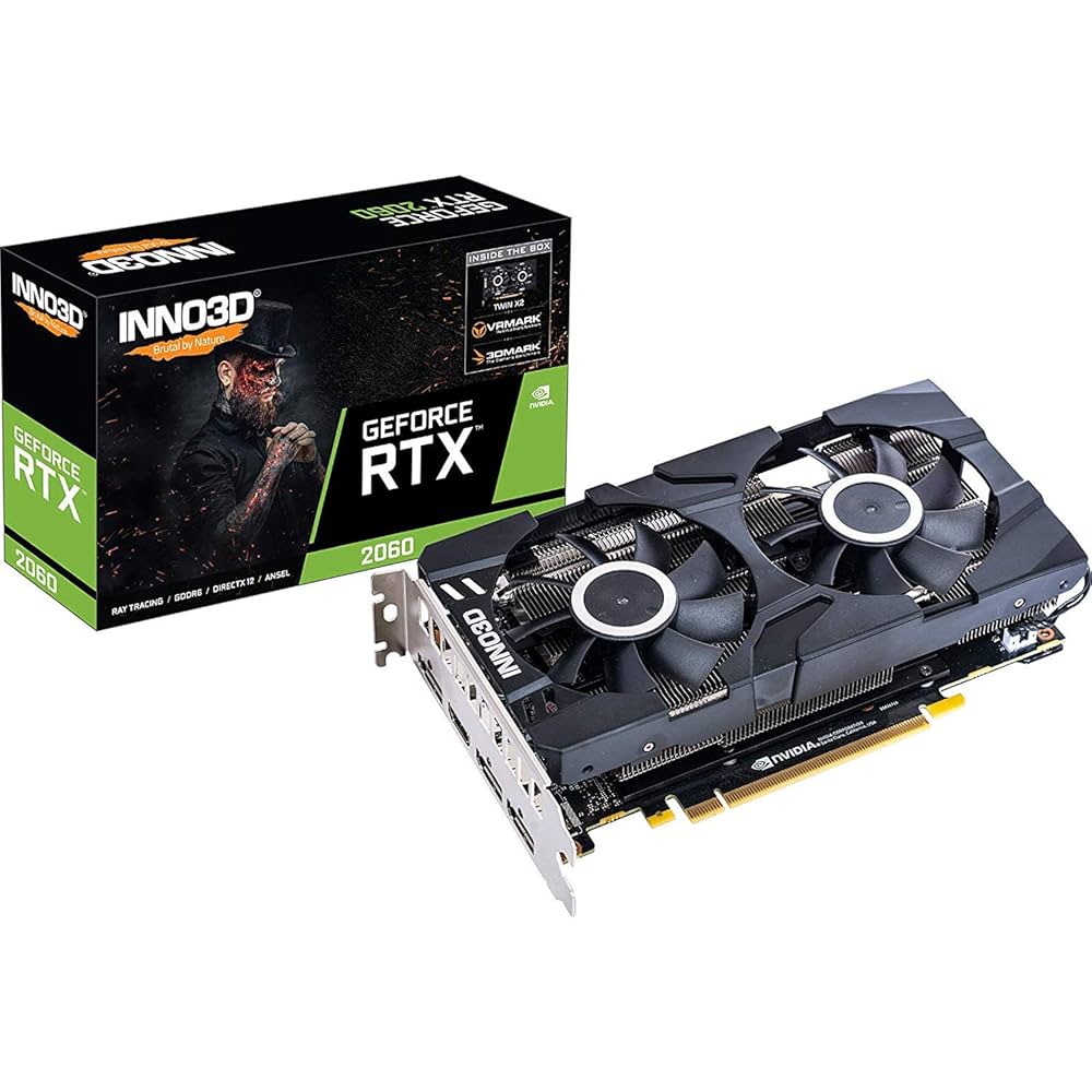グラフィックボード・グラボ・ビデオカード RTX2060 Twin X2 6GB Inno3D Amazon.in: Buy INNO3D GEFORCE RTX 2060 Twin X2 6Gb GDDR6